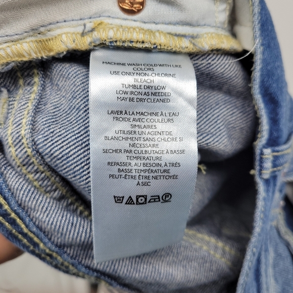 We The Free Womens Cropped Distressed 100% Cotton Jeans Size 24 - Picture 10 of 12